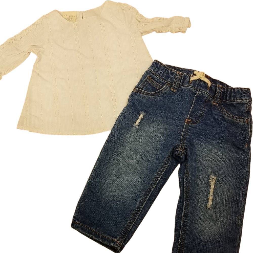 First Impressions jean set 12 months